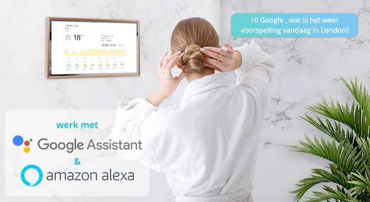 Google Assistant and Amazon Alexa to communicate with your bathroom Ocea style TV.